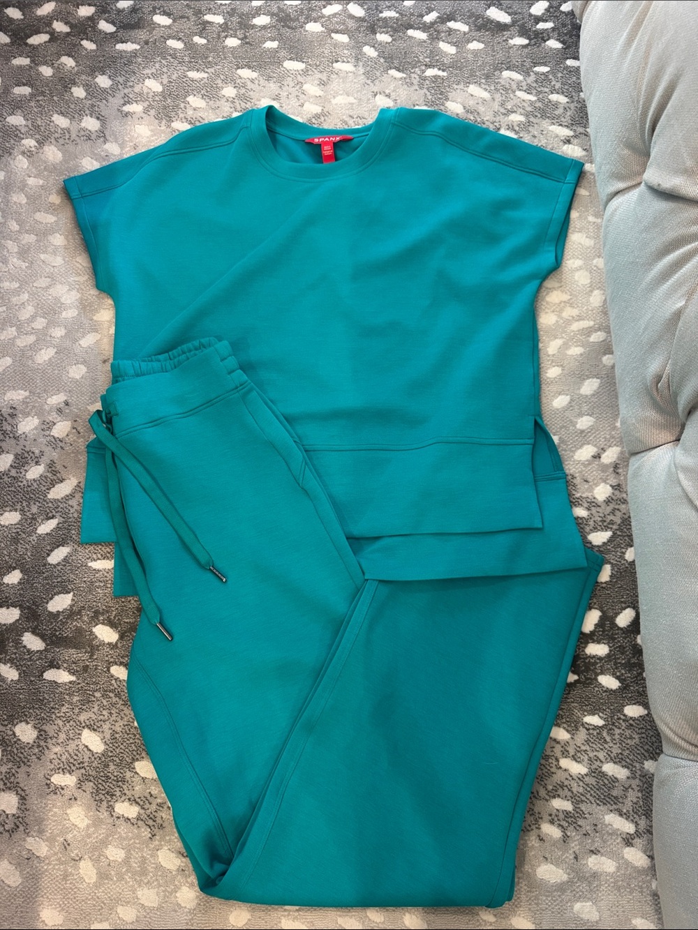 SPANX Teal Lounge Sweatshirt & Joggers Set